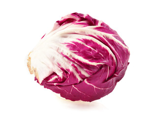 red cabbage isolated on white background