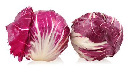 Obraz premium red cabbage isolated on white background