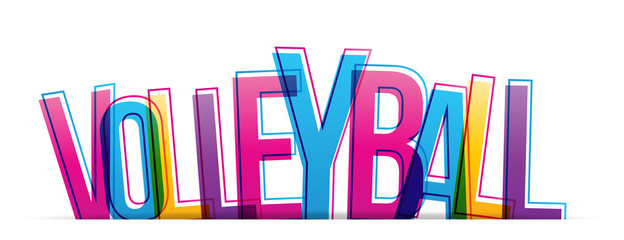 Volleyball colorful text