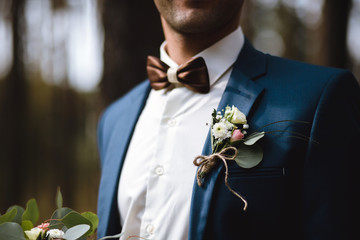 Boutonniere on the jacket