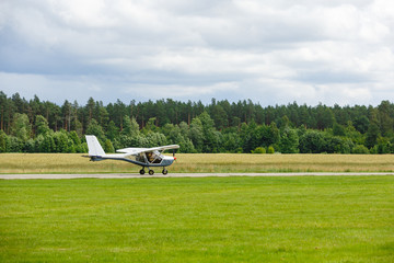 small plane taking off