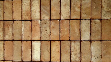 Textura de piso o pared de ladrillos naranjas
