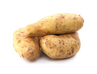 Potatoes isolated on white