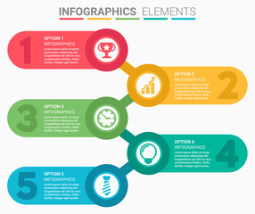 INFOGRAPHICS element abstract modern design the numbers top five template