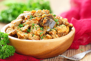 Meat stew with vegetables and spices