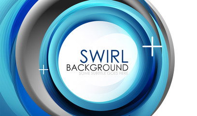 Spiral swirl flowing lines 3d vector abstract background