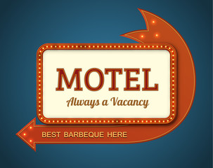 Old motel signboard
