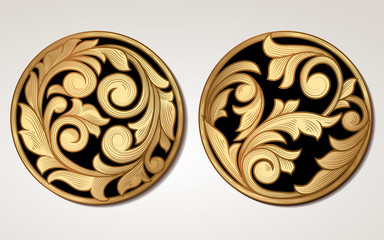 Decorative vintage design elements