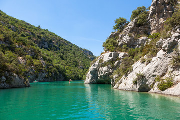 Gorge du Verdon canyon river in south of France