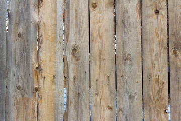 grey wooden fence, old wooden fence made of old boards