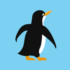 pinguin blauer hintergrund