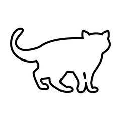 Cat line simple icon