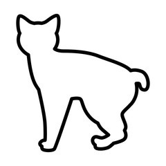 Cat line simple icon