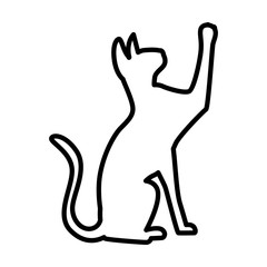 Cat line simple icon