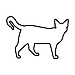 Cat line simple icon
