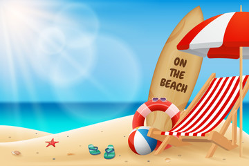 Seascape horizontal background. Turquoise sea water scene for summer season