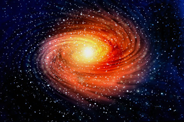 Spiral galaxy in outer spaces