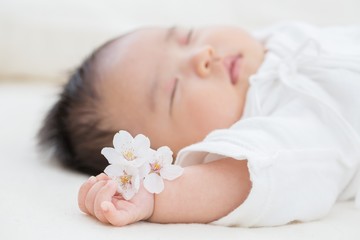 Obraz na płótnie Canvas 桜と赤ちゃん