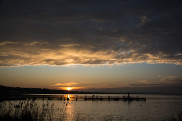 Sonnenuntergang am Steinhuder Meer, Deutschland