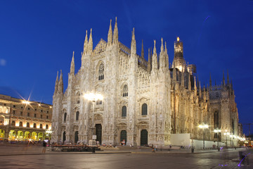 Cathedral Dome taken Milan in the evening, Italy