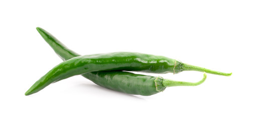slice chili pepper isolated on a white background