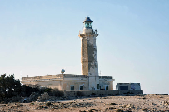 Lampedusa, Italy, August/28/2010, views of the island, lighthouse Capo Grecale