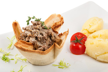 fresh salad in a white plate