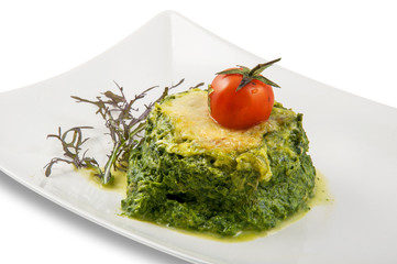 fresh salad in a white plate