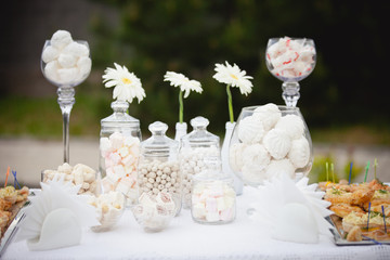 Decorative candy-bar for wedding party