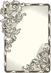 Vintage decorative ornate blank