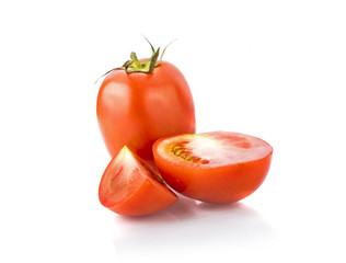 tomato slice isolated on white