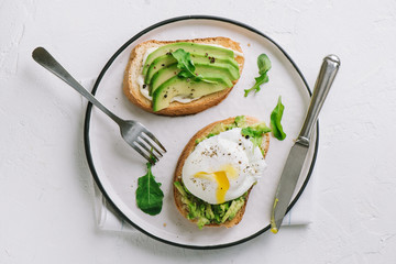 Avocado and Poached Egg Sandwiches