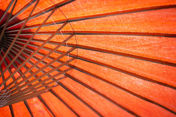 Abstract design orange color texture background, under the orange paper umbrella background