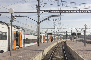 Fototapeta premium Exterior of train platforms