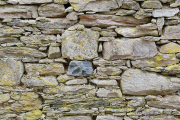 Old stone wall with scratches as texture