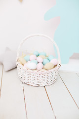Easter decorations in pastel colors