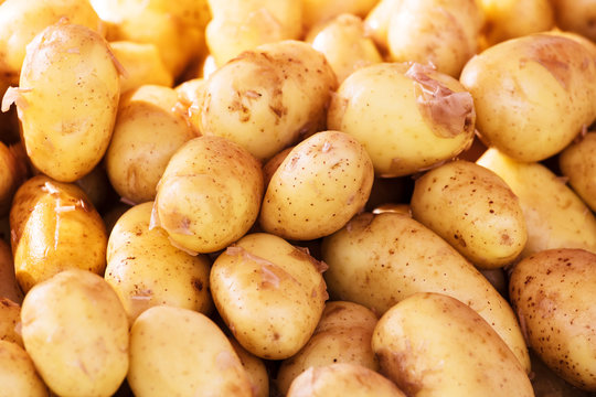 potatoes at market for sale