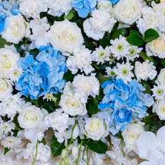 Beautiful flowers background for wedding scene