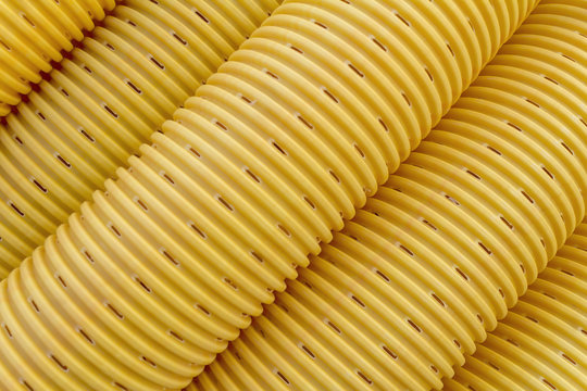 yellow drainage pipe
