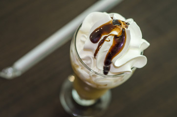 Café gelado na taça