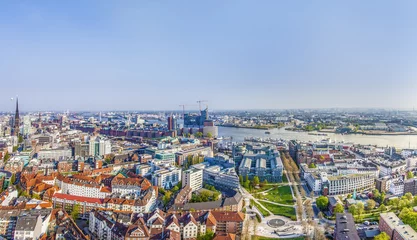 cityscape of Hamburg from the famous tower Michaelis © travelview