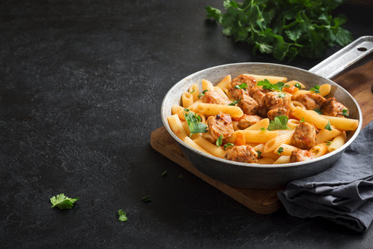 Penne pasta with chicken