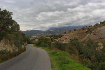 Road near mountain