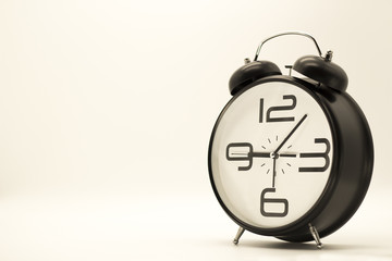 alarm clock on white background.