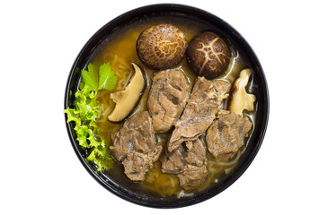 thailand food, noodles  isolated in white background.