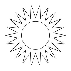 Sun cartoon isolated vector illustration graphic design