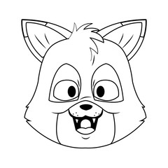 Cute fox cartoon vector illustration graphic design