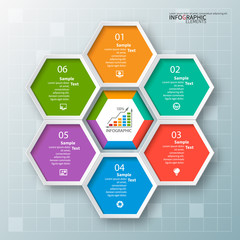 Abstract 3D Paper Infographics