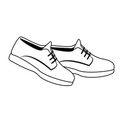 Leather shoes cartoon vector illustration graphic design