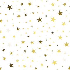 Seamless pattern with chaotic stars. Vector texture